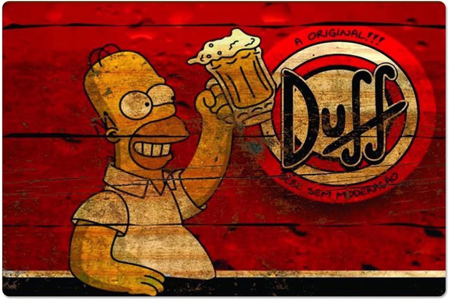 Sports Equipment Poster - Placa de Metal Retrô Homer Duff
