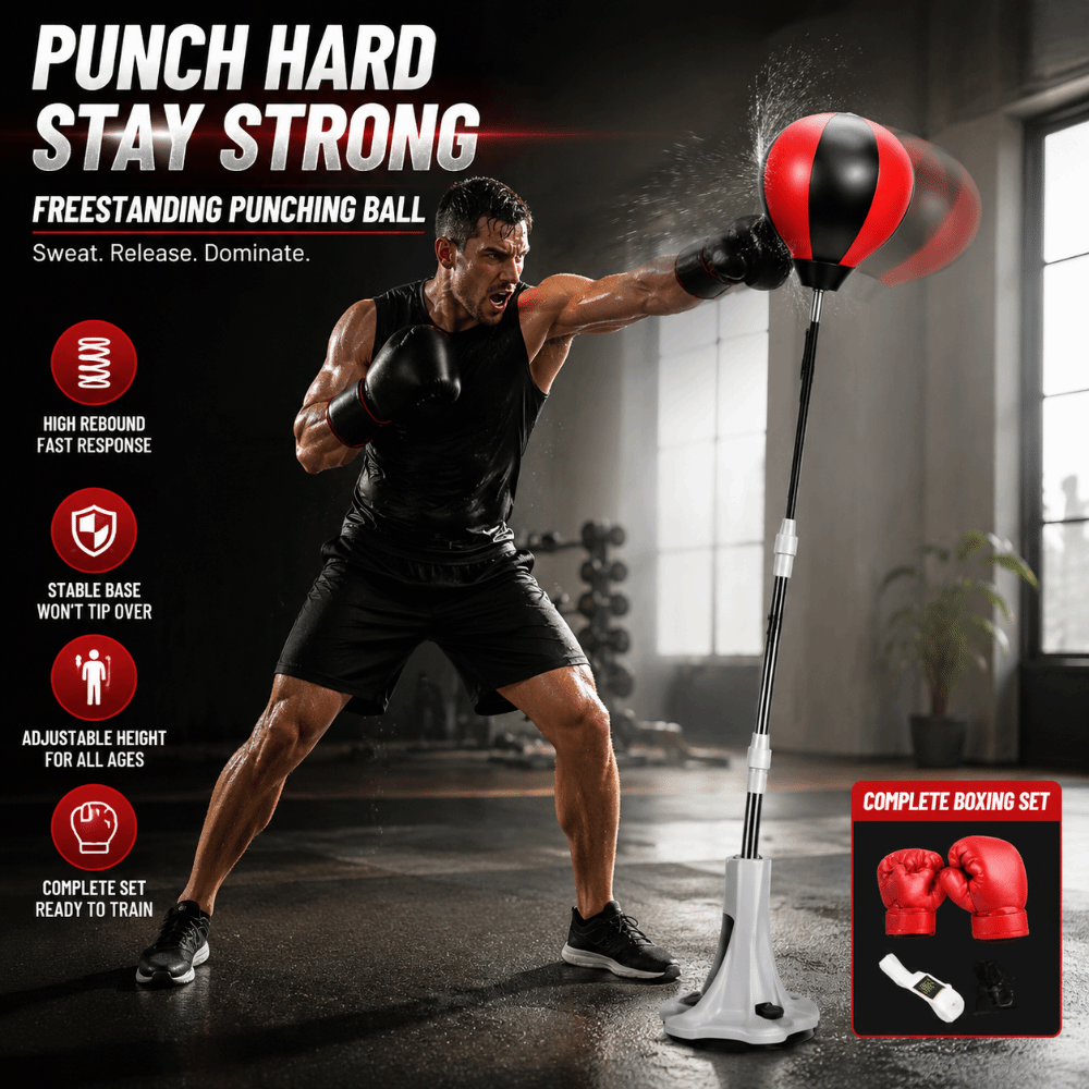 Bola de Boxe de Chão para Trei - Boxing Glove Set avaliação e preço