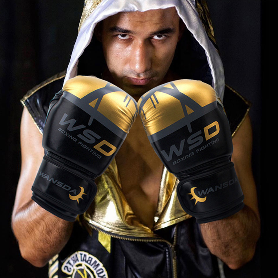 Luvas de couro para boxe, adul - Boxing Glove Set avaliação e preço