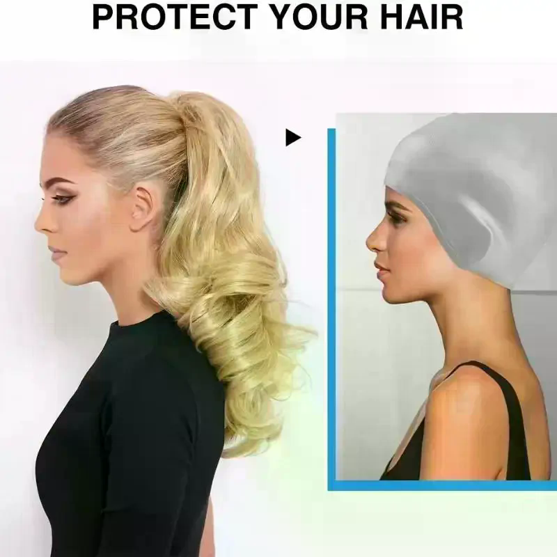 /HTF/Touca de Natação Impermeá - Swim Cap Silicone avaliação e preço